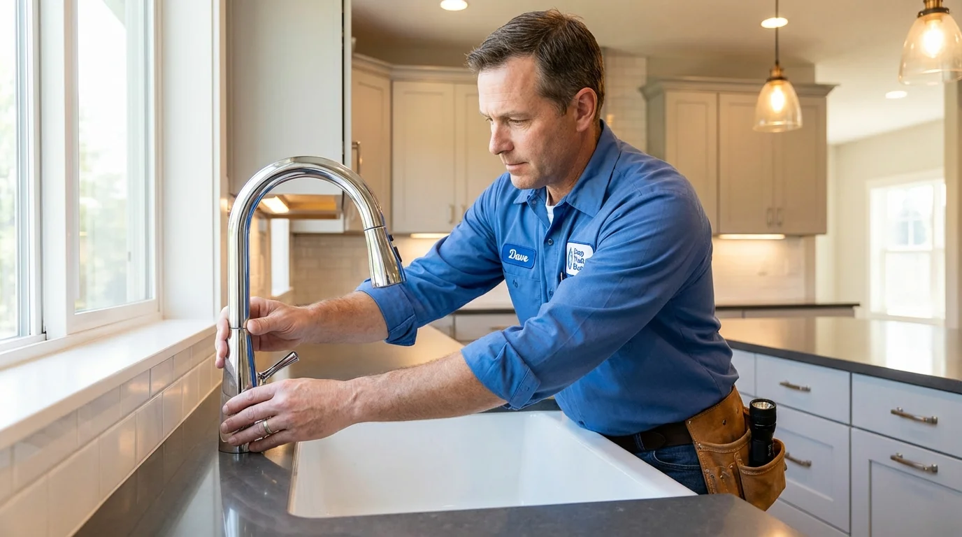Kitchen faucet installation by Johns Plumbing LLC in Armada